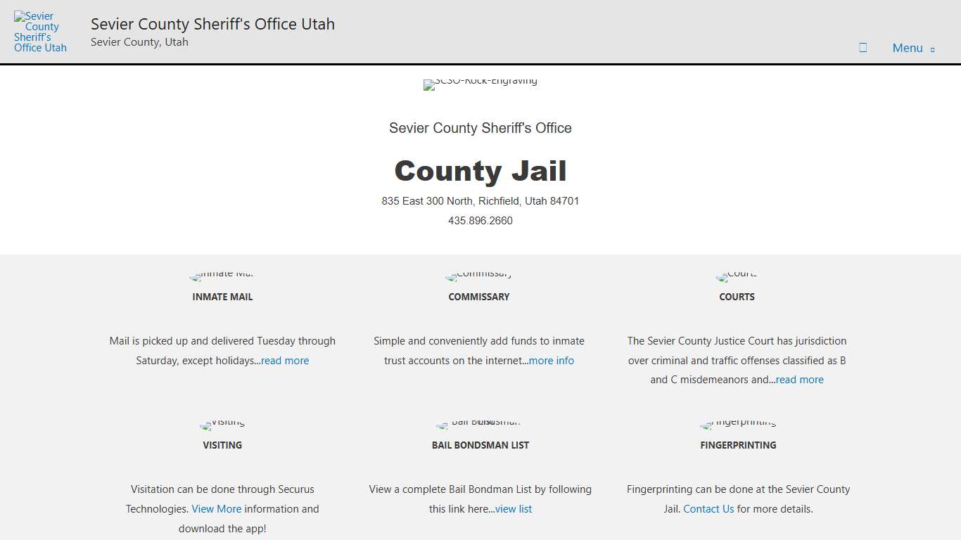 Jail | Sevier County Sheriff's Office Utah
